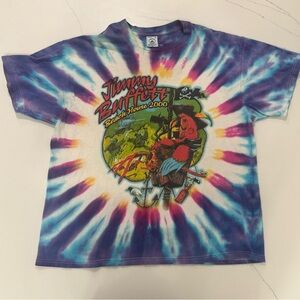 🌈 Vintage 2000 Jimmy Buffett Beach House Tour Tie Dye Tee 🌈